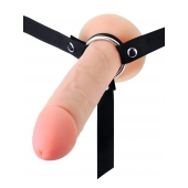 Мужской полый страпон на регулируемых ремешках - 22 см. - Sex Expert - купить с доставкой в Сургуте