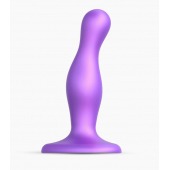 Фиолетовая насадка Strap-On-Me Dildo Plug Curvy size S - Strap-on-me - купить с доставкой в Сургуте