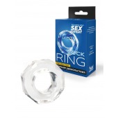 Прозрачное эрекционное кольцо в форме гайки - Sex Expert - в Сургуте купить с доставкой
