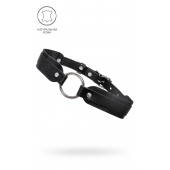 Черный кожаный чокер-ошейник со скруглёнными углами - Pecado - купить с доставкой в Сургуте