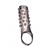 Дымчатая насадка на пенис с выпуклостями - 11 см. - Sex Expert - в Сургуте купить с доставкой