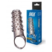 Дымчатая насадка на пенис с шипами и выпуклостями - 12 см. - Sex Expert - в Сургуте купить с доставкой