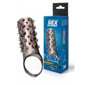 Дымчатая насадка на пенис с шипами и выпуклостями - 12,5 см. - Sex Expert - в Сургуте купить с доставкой