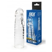 Прозрачная закрытая насадка на член - 15 см. - Sex Expert - в Сургуте купить с доставкой