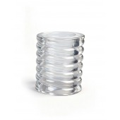 Прозрачная сквозная насадка на пенис с ребрышками - Sex Expert - в Сургуте купить с доставкой