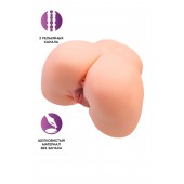 Телесный мастурбатор в форме попки с 2 любовными входами - No Name - в Сургуте купить с доставкой