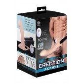 Телесный полый страпон с вибрацией Erection Agents - 24,1 см. - NMC - купить с доставкой в Сургуте