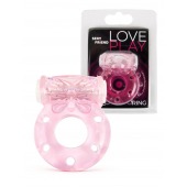 Розовое эрекционное виброкольцо с бабочкой - 1137 - в Сургуте купить с доставкой