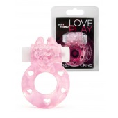 Розовое эрекционное виброкольцо в форме зайчика - 1137 - в Сургуте купить с доставкой