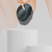 Серый сквозной мастурбатор с вибрацией Manwan Starter - Manwan - в Сургуте купить с доставкой