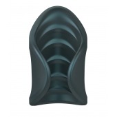 Серый сквозной мастурбатор с вибрацией Manwan Starter - Manwan - в Сургуте купить с доставкой