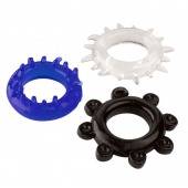 Набор из 3 эрекционных колец разного цвета и рельефа - Boys of Toys - в Сургуте купить с доставкой