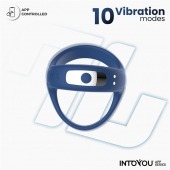 Синее интерактивное эрекционное виброкольцо Rank - Intoyou - в Сургуте купить с доставкой