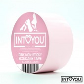 Розовый скотч для фиксации Non-Sticky Bondage Tape - 15 м. - Intoyou - купить с доставкой в Сургуте