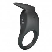 Черное перезаряжаемое виброкольцо Carlton - Baile - в Сургуте купить с доставкой