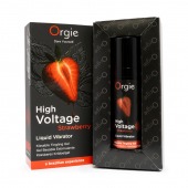 Жидкий вибратор Orgie High Voltage Strawberry - 15 мл. - ORGIE - купить с доставкой в Сургуте