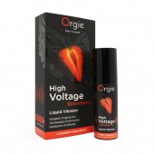Жидкий вибратор Orgie High Voltage Strawberry - 15 мл. - ORGIE - купить с доставкой в Сургуте