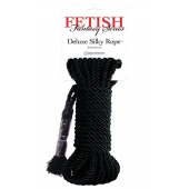 Черная веревка для фиксации Deluxe Silky Rope - 9,75 м. - Pipedream - купить с доставкой в Сургуте