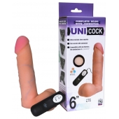 Фаллическая насадка Харнесс UNICOCK 6  с вибрацией - 18 см. - LOVETOY (А-Полимер) - купить с доставкой в Сургуте