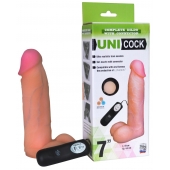 Фаллическая насадка Харнесс UNICOCK 7  с вибрацией - 19 см. - LOVETOY (А-Полимер) - купить с доставкой в Сургуте