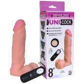 Фаллическая насадка Харнесс UNICOCK 8  с вибрацией - 20 см. - LOVETOY (А-Полимер) - купить с доставкой в Сургуте
