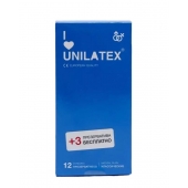 Классические презервативы Unilatex Natural Plain - 12 шт. + 3 шт. в подарок - Unilatex - купить с доставкой в Сургуте