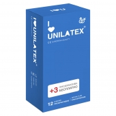 Классические презервативы Unilatex Natural Plain - 12 шт. + 3 шт. в подарок - Unilatex - купить с доставкой в Сургуте
