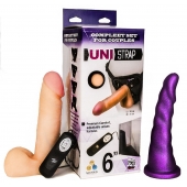 Вибрострапон с двумя насадками UniStrap - 18 и 18 см. - LOVETOY (А-Полимер) - купить с доставкой в Сургуте