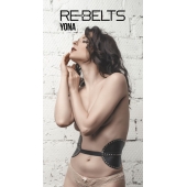 Пояс с клёпками Yona Black - Rebelts - купить с доставкой в Сургуте