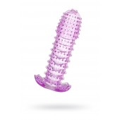Гелевая фиолетовая насадка с шипами - 12 см. - Toyfa Basic - в Сургуте купить с доставкой