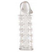 Гелевая прозрачная насадка с шипами - 12 см. - Toyfa Basic - в Сургуте купить с доставкой