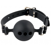 Силиконовый кляп-шар с отверстиями для дыхания Silicone Breathable Ball Gag Small - Pipedream - купить с доставкой в Сургуте