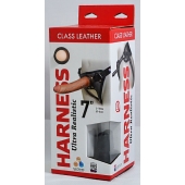 Насадка-фаллоимитатор на кожаных трусиках Harness Ultra Realistic 7  - 18 см. - LOVETOY (А-Полимер) - купить с доставкой в Сургуте