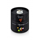 Массажная свеча с ароматом бубль-гума Bougie de Massage Gourmande Bubble Gum - 80 мл. - Plaisir Secret - купить с доставкой в Сургуте