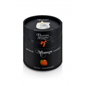 Массажная свеча с ароматом клубники Bougie de Massage Gourmande Fraise - 80 мл. - Plaisir Secret - купить с доставкой в Сургуте