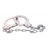 Наручники из металла с длинной цепочкой CHROME HANDCUFFS METAL HANDCUFFS W. KEY - NMC - купить с доставкой в Сургуте
