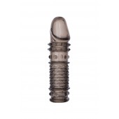 Дымчатая закрытая насадка ToyFa XLover с чешуйками и пупырышками - 13,5 см. - ToyFa - в Сургуте купить с доставкой