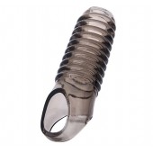 Дымчатая насадка с рёбрышками и подхватом мошонки ToyFa XLover - 12,5 см. - ToyFa - в Сургуте купить с доставкой