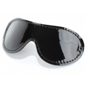 Чёрная лаковая маска на глаза - БДСМ Арсенал - купить с доставкой в Сургуте