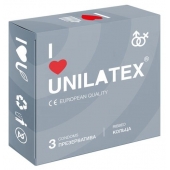 Презервативы с рёбрами Unilatex Ribbed - 3 шт. - Unilatex - купить с доставкой в Сургуте