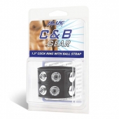 Ремень на член и мошонку 1.5  Cock Ring With Ball Strap - BlueLine - купить с доставкой в Сургуте