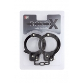 Чёрные наручники из листового металла BONDX METAL CUFFS BLACK - Dream Toys - купить с доставкой в Сургуте