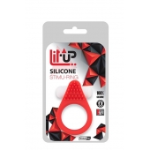 Красное эрекционное кольцо LIT-UP SILICONE STIMU RING 1 RED - Dream Toys - в Сургуте купить с доставкой