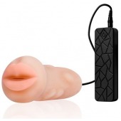 Мастурбатор-ротик с вибрацией REALSTUFF VIBRATING MASTURBATOR MOUTH - Dream Toys - в Сургуте купить с доставкой