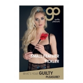 Пластиковая метелочка с красными пёрышками Small Feather Tickler - 32 см. - Blush Novelties - купить с доставкой в Сургуте