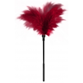 Пластиковая метелочка с красными пёрышками Small Feather Tickler - 32 см. - Blush Novelties - купить с доставкой в Сургуте