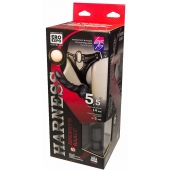 Пояс харнесс премиум класса WOMAN SIMPLEX(S) с 3 черными насадками - LOVETOY (А-Полимер) - купить с доставкой в Сургуте