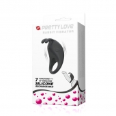 Чёрное эрекционное кольцо с вибрацией Rabbit Vibrator - Baile - в Сургуте купить с доставкой