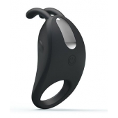 Чёрное эрекционное кольцо с вибрацией Rabbit Vibrator - Baile - в Сургуте купить с доставкой