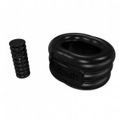 Чёрное эрекционное виброкольцо Stretch - Bathmate - в Сургуте купить с доставкой